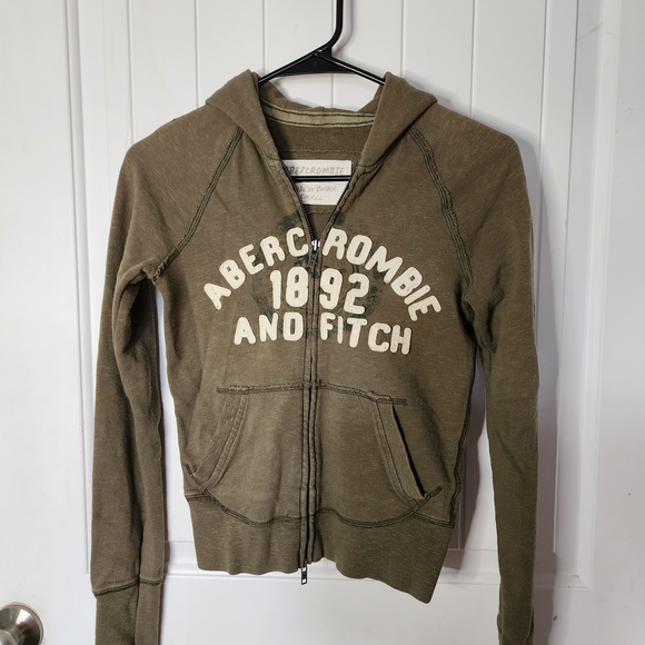 Abercrombie & Fitch Olive Green Hoodie - Picture 1 of 2